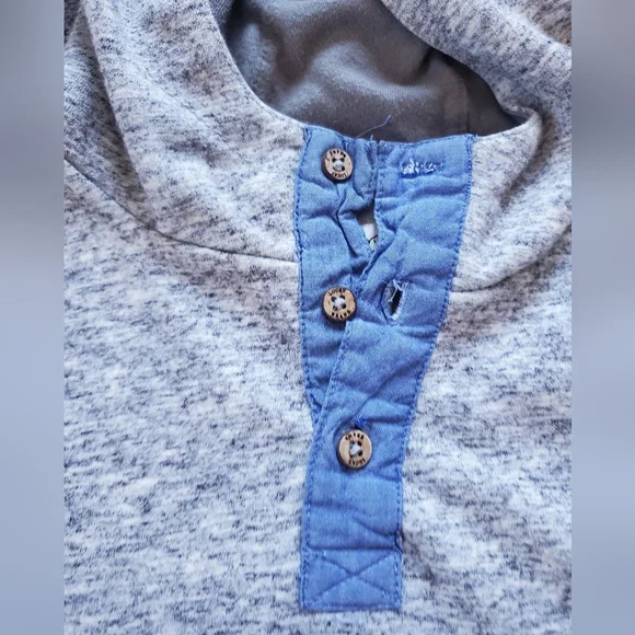 Lucky Brand Hoodie Sweatshirt Youth Large Gray Logo Long Sleeve - Picture 4 of 9